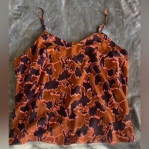 Nine West Burnt Orange and Plum Purple with Pink Dressy Cami